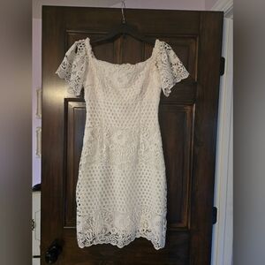 Ralph Lauren Off-White Lace Mini Dress